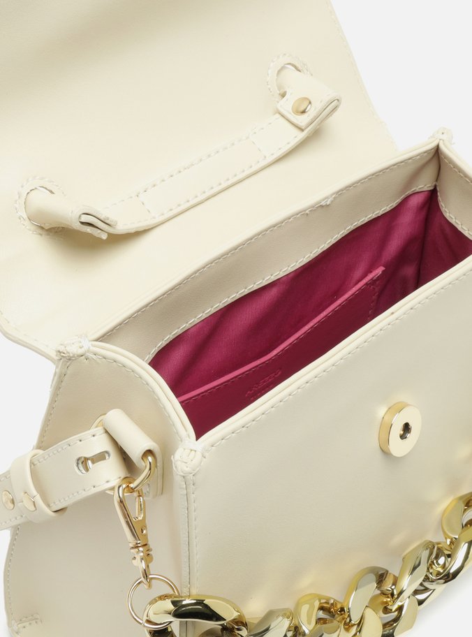 Bolsa Satchel Off-White Iara Média Bege