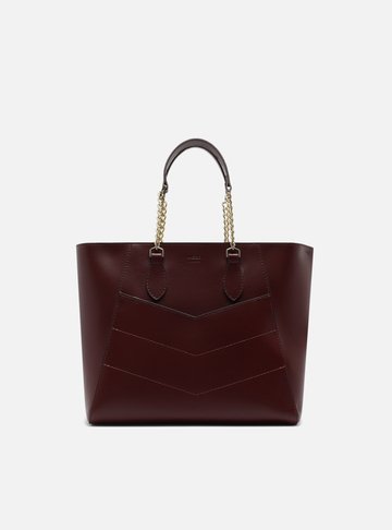 Bolsa Tote Vermelha Média Costuras