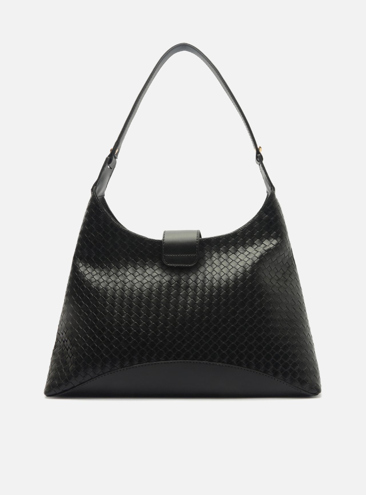 Bolsa Hobo Preta Média Tressê — foto 3