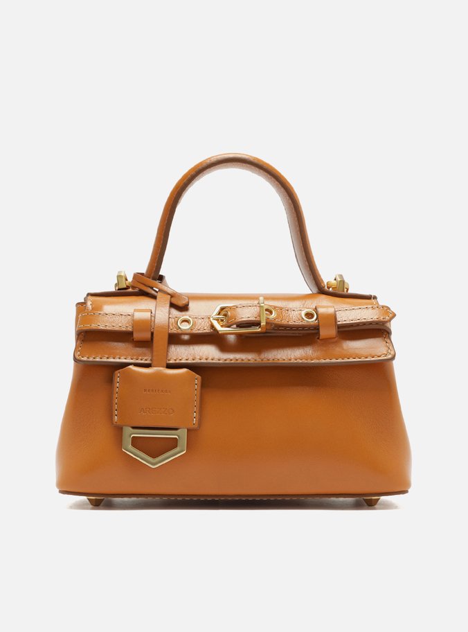 Tiracolo Caramelo Couro Pequena Bag Charm Victória