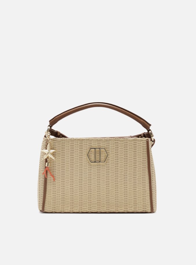 Bolsa Tote Marrom Couro Média Palha