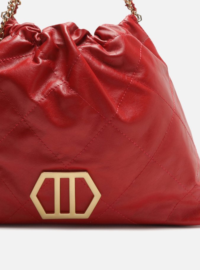 Bolsa Hobo Vermelha Couro Ester Grande