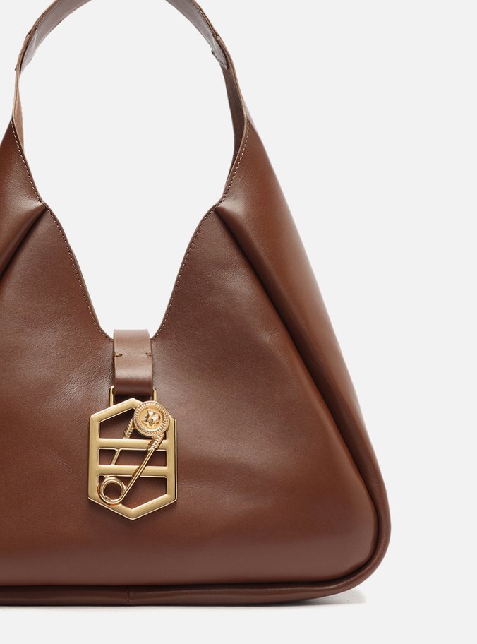Bolsa Hobo Marrom Couro Kopenhagen Grande