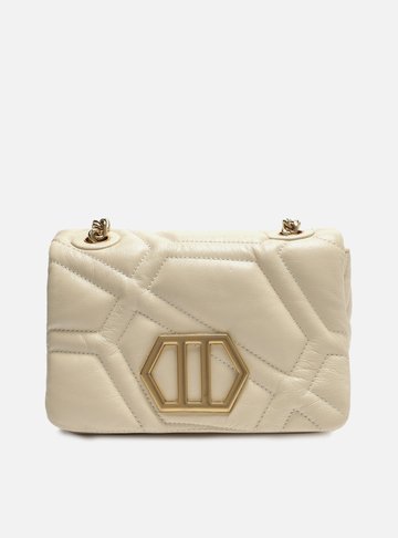 Bolsa Tiracolo Branca Couro Emma Sporty Média
