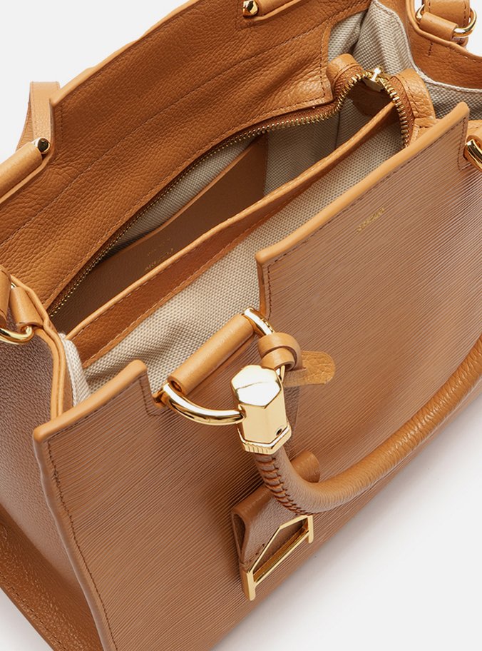Bolsa Tote Marrom Clara Couro Abraccio Grande