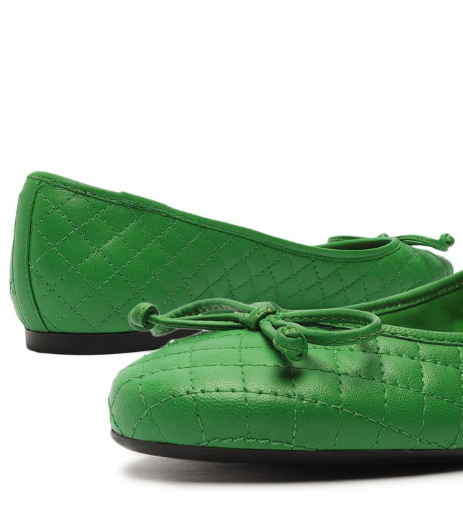 Sapatilha Verniz Matelassê Lush Green