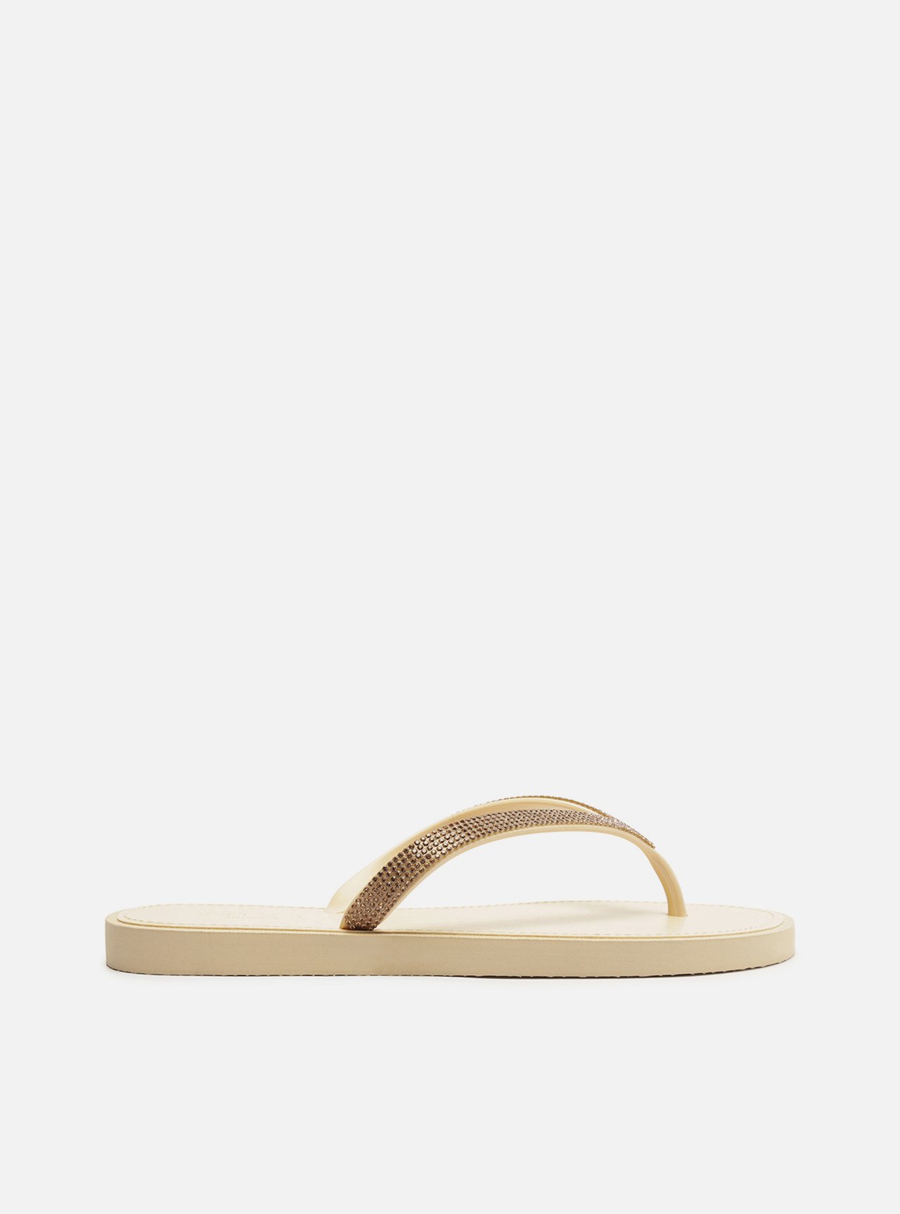 Chinelo Off-White Brizza Strass — foto 3