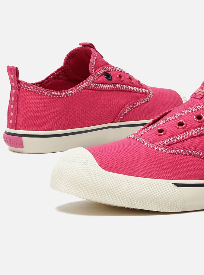 Tênis Infantil Slip On Rosa Lona