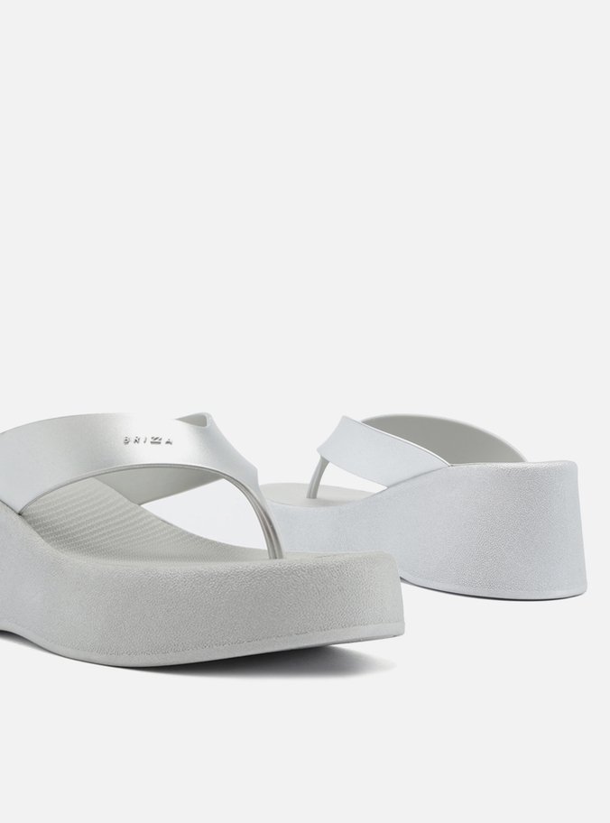 Tamanco Prata Metal Flatform Barcelona
