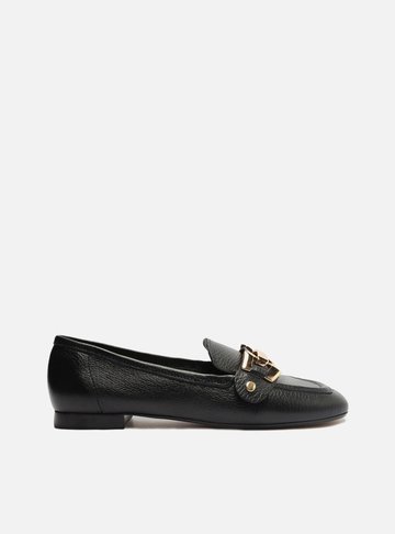 Loafer Preto Couro Bridão Switch com Troca de Bridão