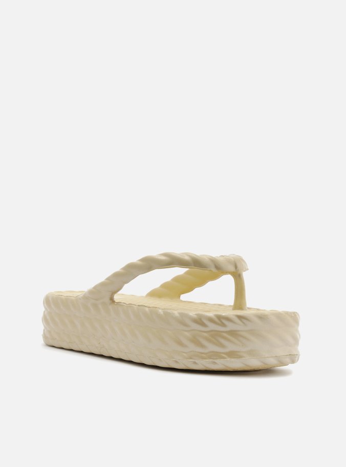 Sandália Dourada Flatform Marrocos Mid