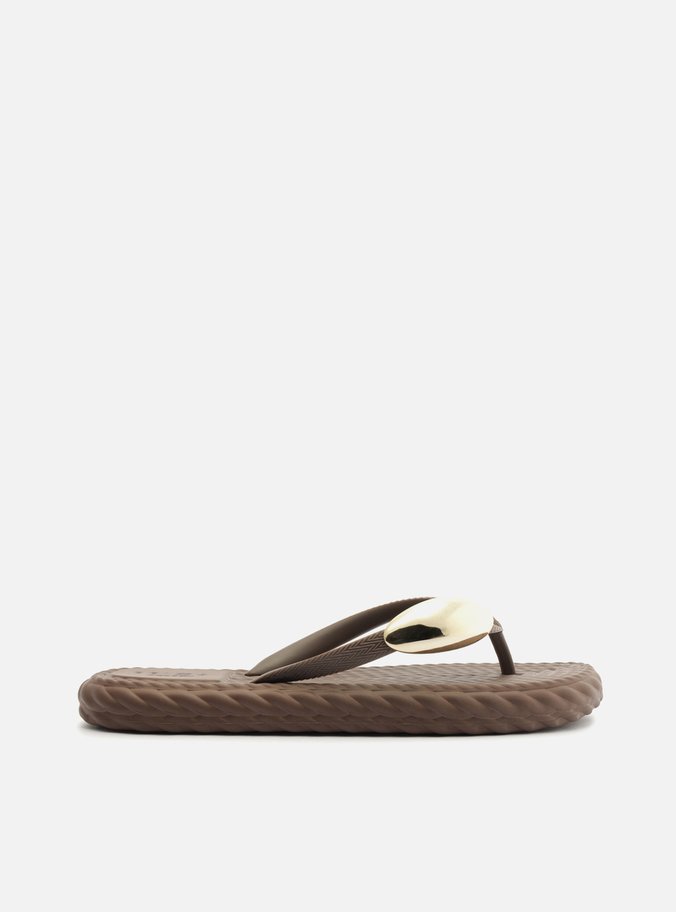 Chinelo de Dedo Marrom Flip Flop