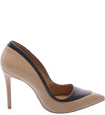 Scarpin Couro Bege