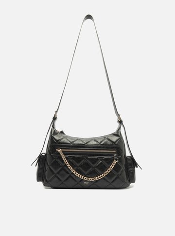 Arezzo — Bolsa Tiracolo Preta Média Matelassê Bolsos