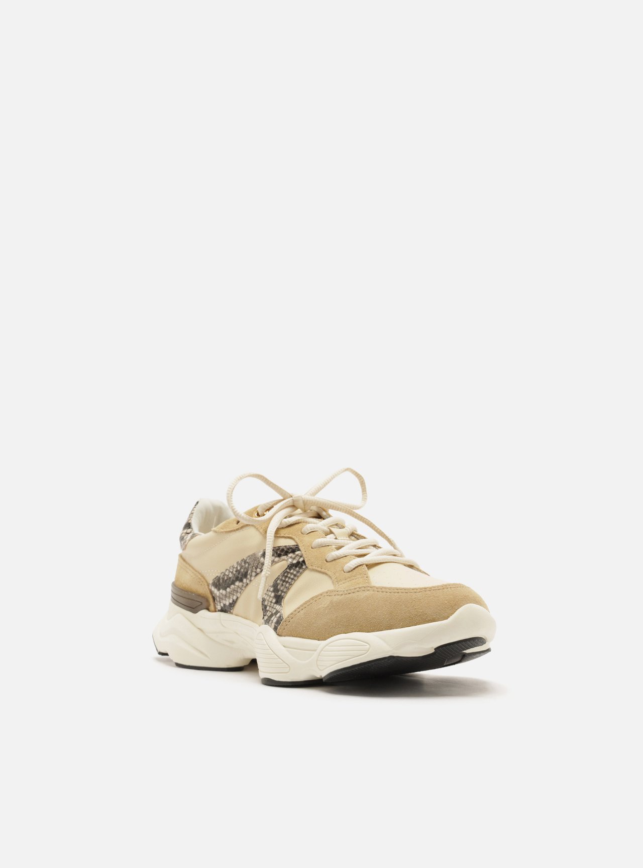 Tênis Marrom Solado Esportivo Suede Textura Snake — foto 2