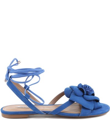Rasteira Lace Up Flor Amor