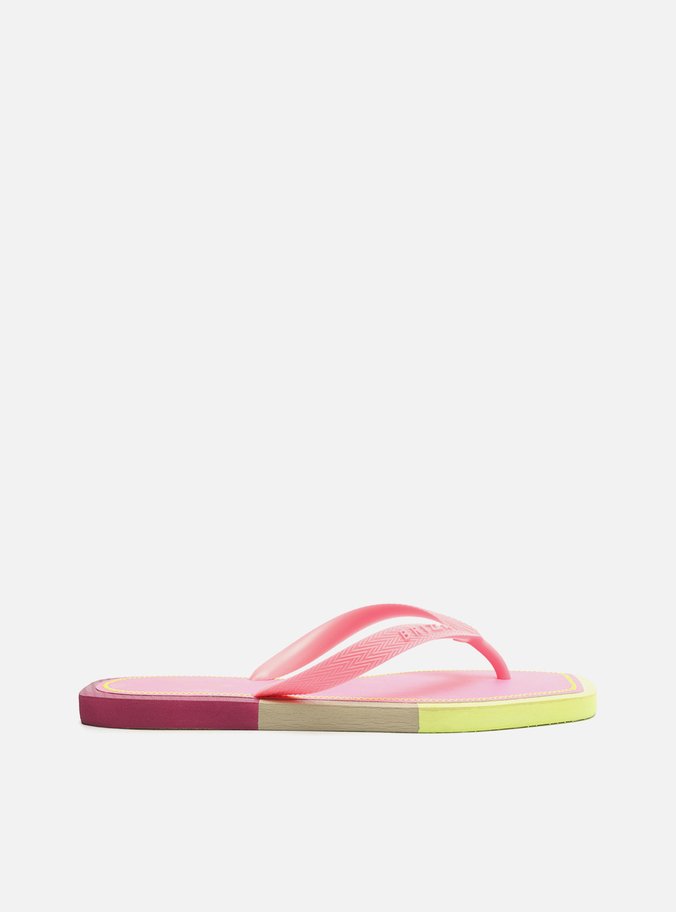 Chinelo de Dedo Rosa Square Color Brizza