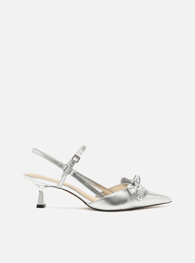 Scarpin Prata Salto Fino