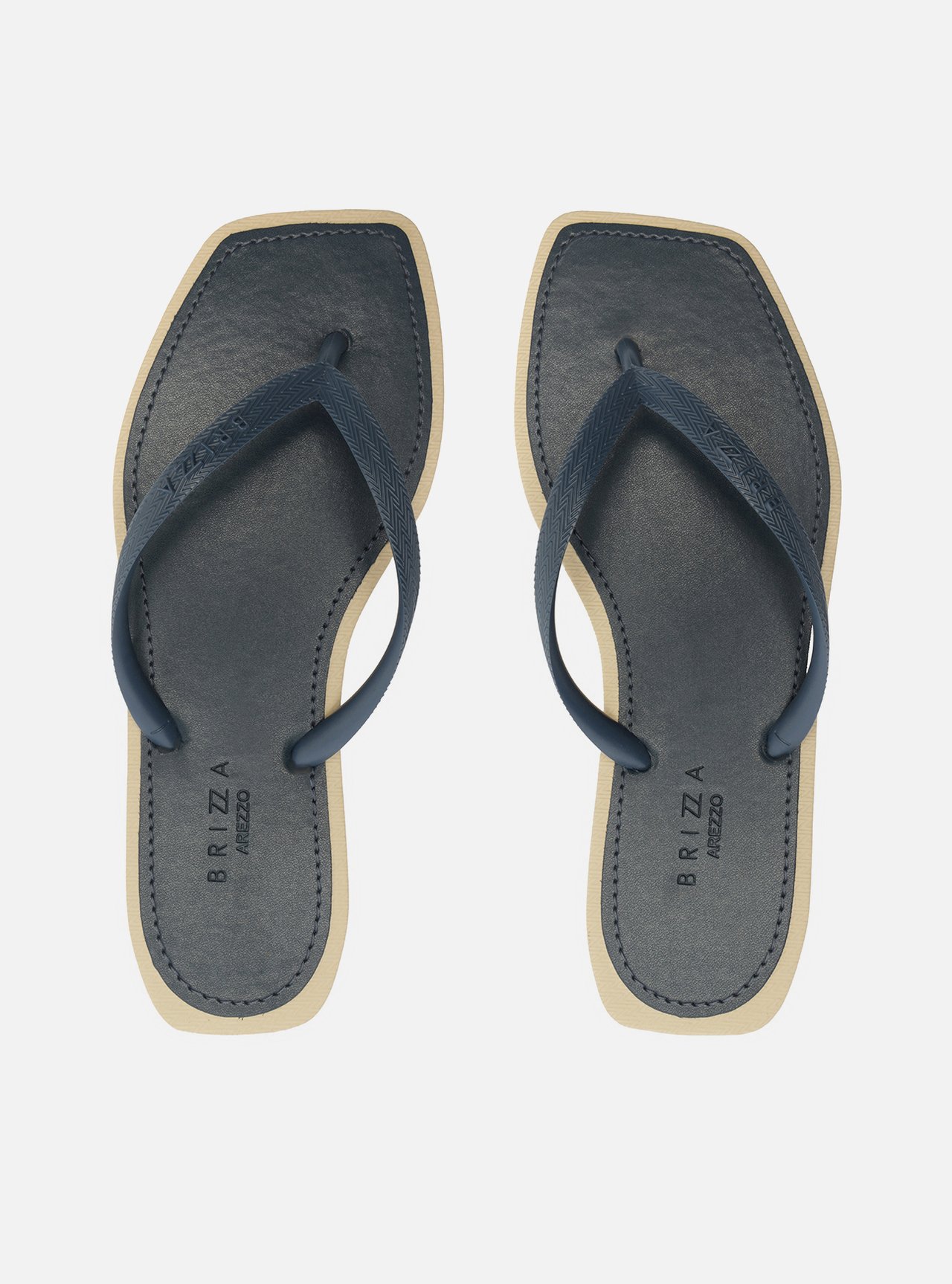 Chinelo Preto Bico Quadrado Brizza — foto 1