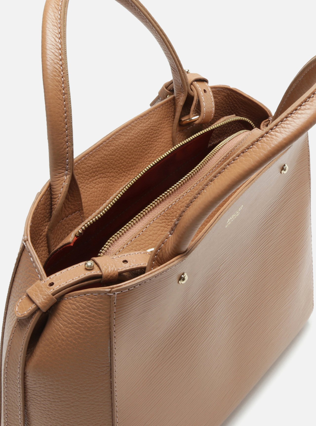 Bolsa Couro Tote Média Bella Natural Peach — foto 5