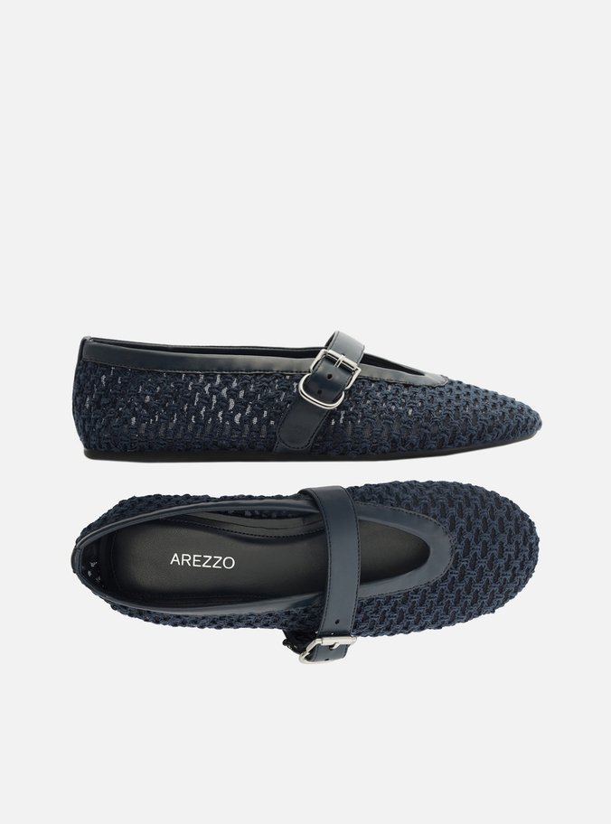 Sapatilha Azul Tela Fivela