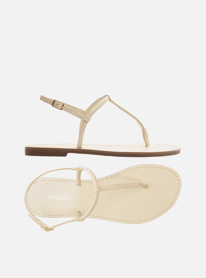 Sandália Rasteira Branca Lizard Slim