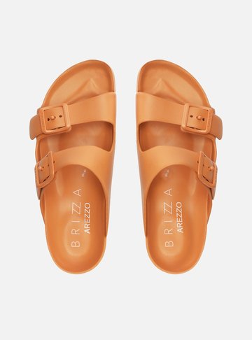 Slide Marrom Tiras Sol Brizza