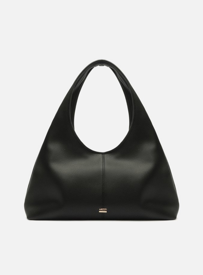 Bolsa Hobo Preta Média Metais