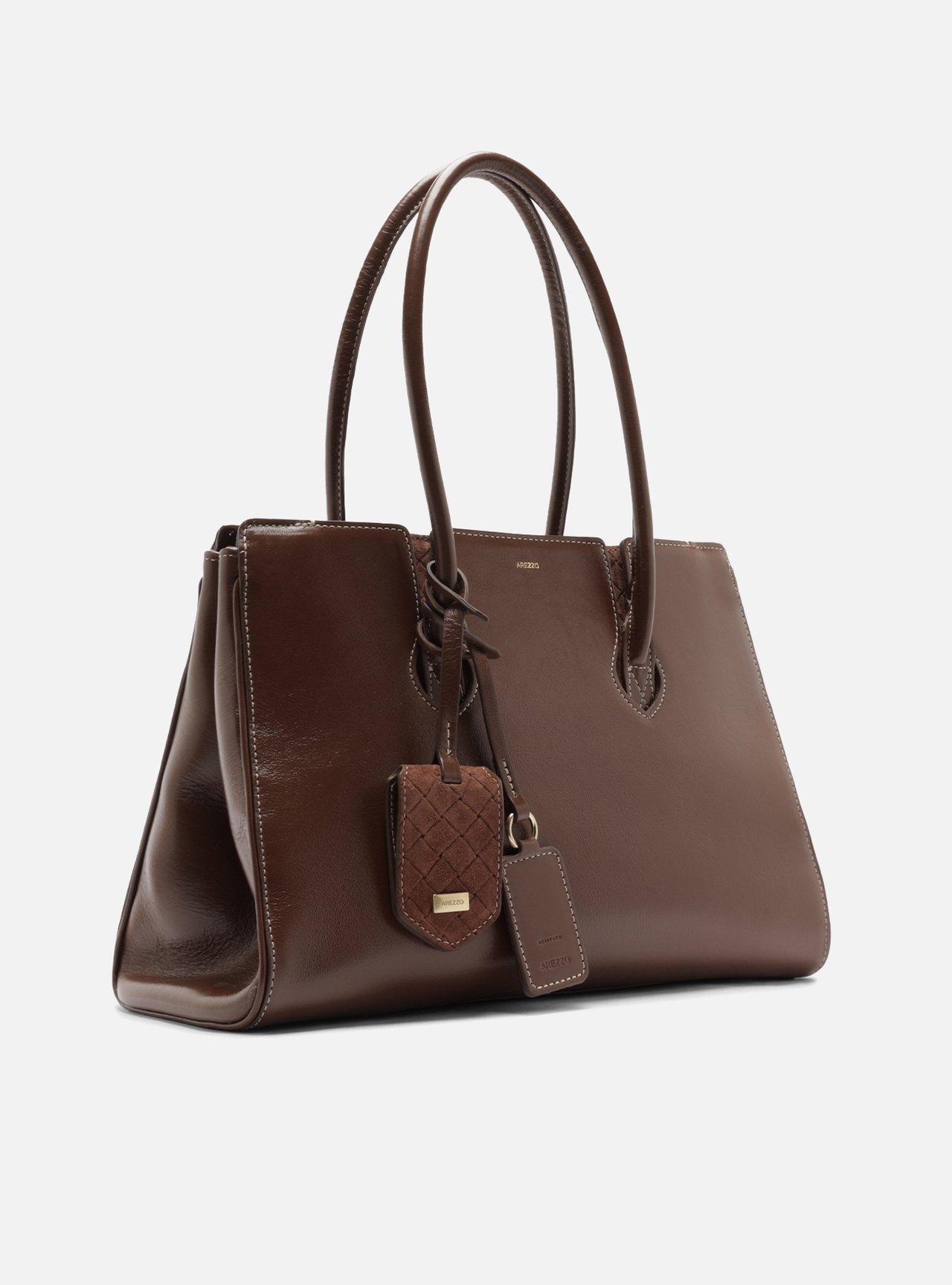 Bolsa Shopping Caramelo Couro Heritage Grande — foto 5