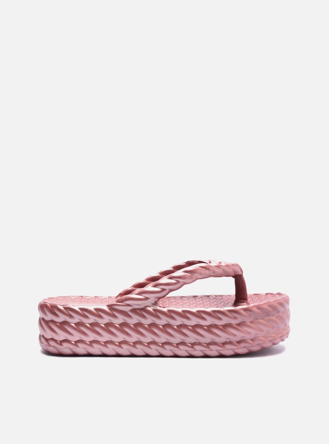 Sandália Rosa Flatform Marrocos Mid