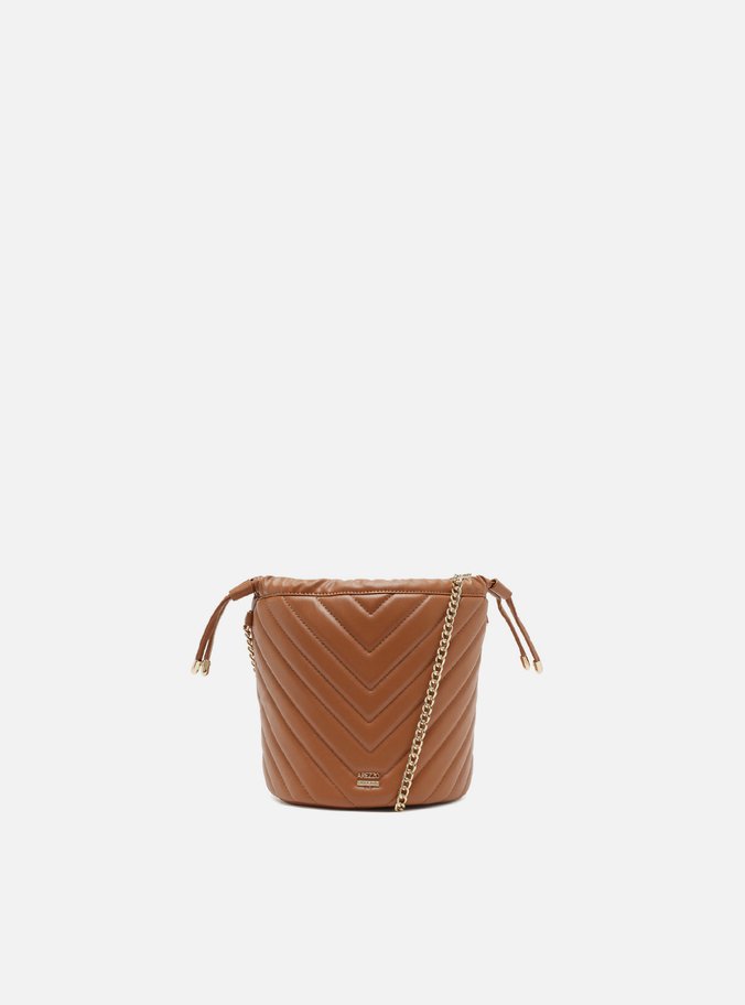 Bolsa Bucket Marrom Matelassê Pequena