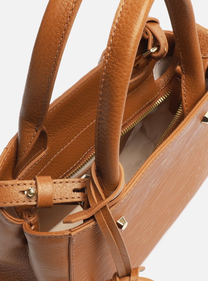 Bolsa Tiracolo Marrom Couro Wave Bella Pequena