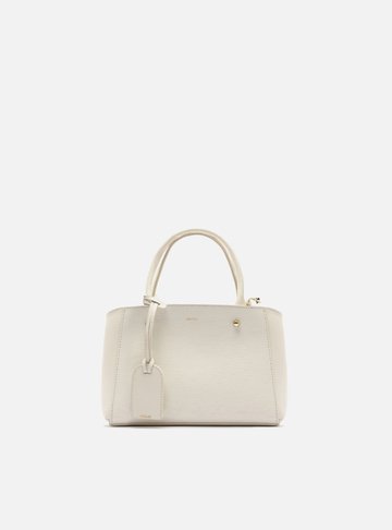 Bolsa Tote Branca Couro Wave Bella Pequena