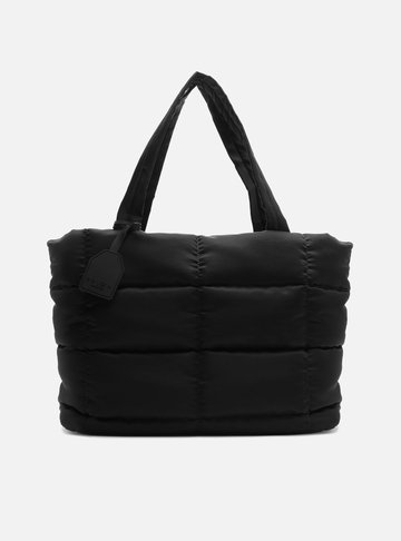 Arezzo — Bolsa Shopping Preta Grande Nylon Brizza