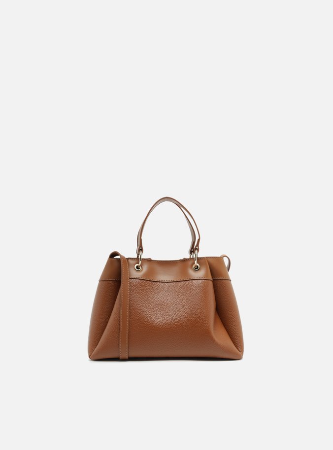 Bolsa Tote Marrom Giorno Média Charm Medalha