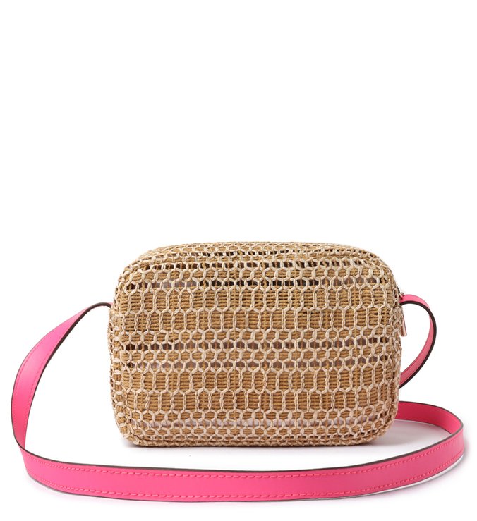 Bolsa Tiracolo Fibra Natural Milena Pequena Rosa