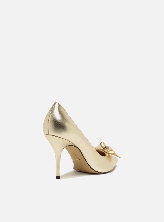 Scarpin Dourado Salto Fino