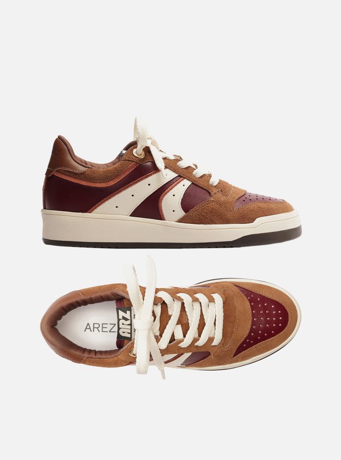 Tênis Marrom Multimaterial Amarração Mix Urban