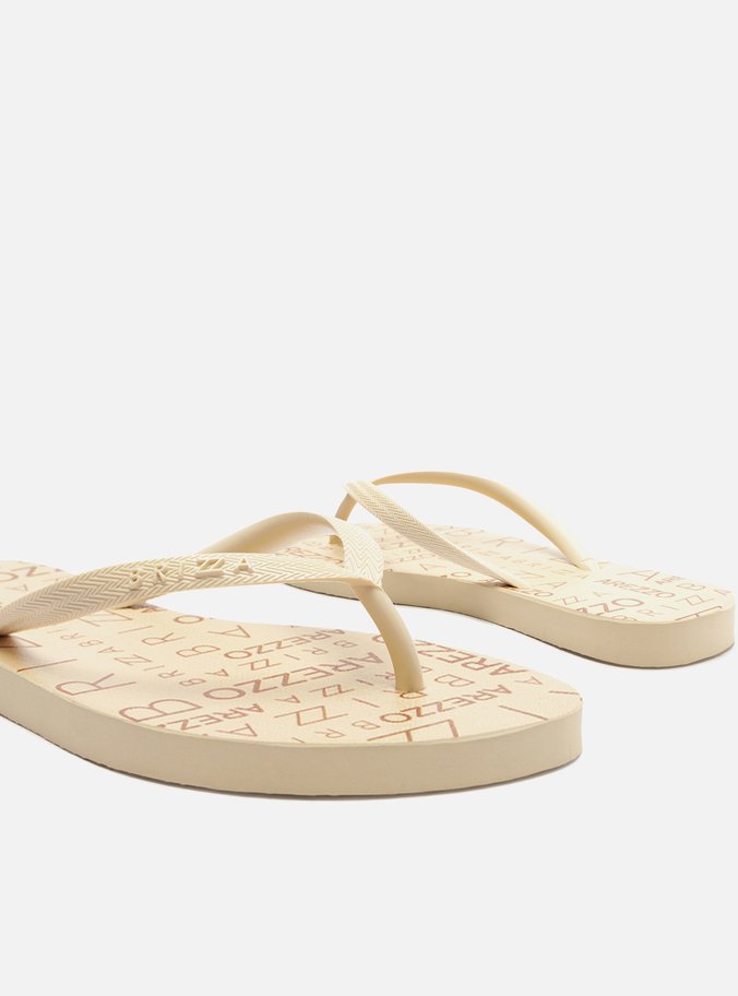 Chinelo de Dedo Branco Essential Lettering Brizza