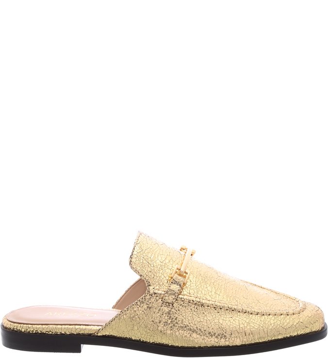 Mule Flat Vintage Gold Little Metal