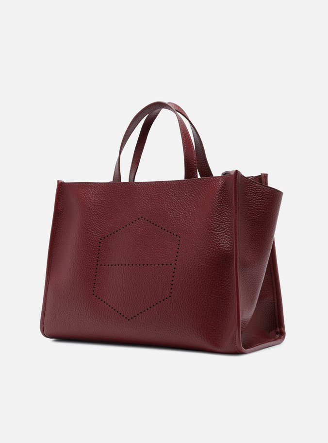 Bolsa Tote Bordô Grande Logo Perfurado