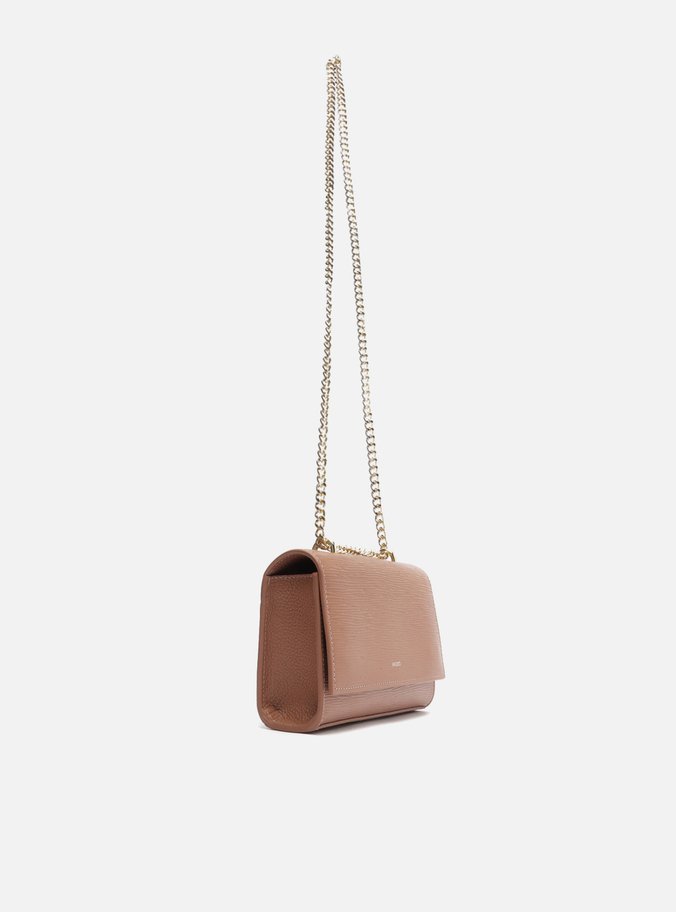 Bolsa Tiracolo Rosa Couro Abraccio Pequena