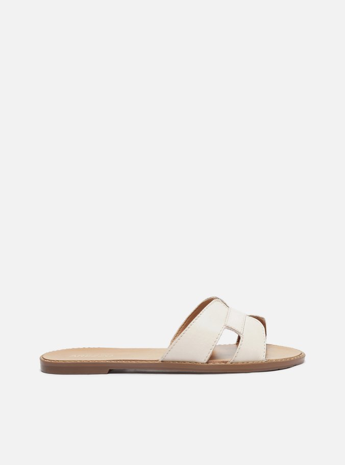 Rasteira Off-white Couro Shape H