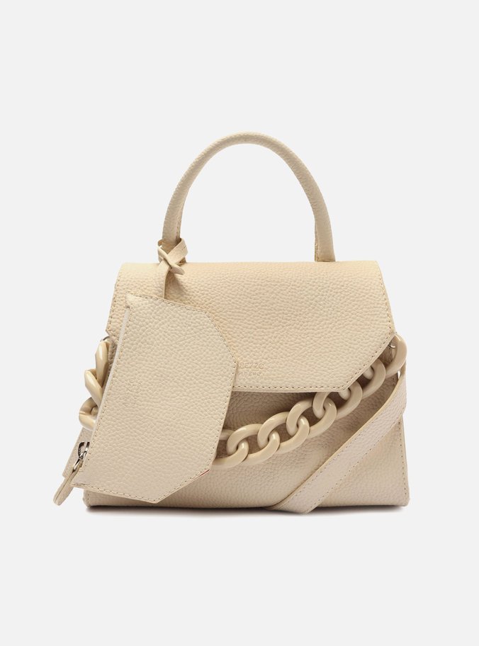 Bolsa Satchel Off-White Iara Média Monocolor