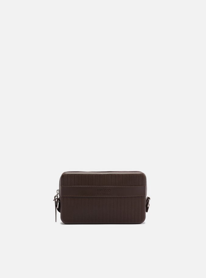 Bolsa Tiracolo Marrom Pequena Alça Larga Brizza