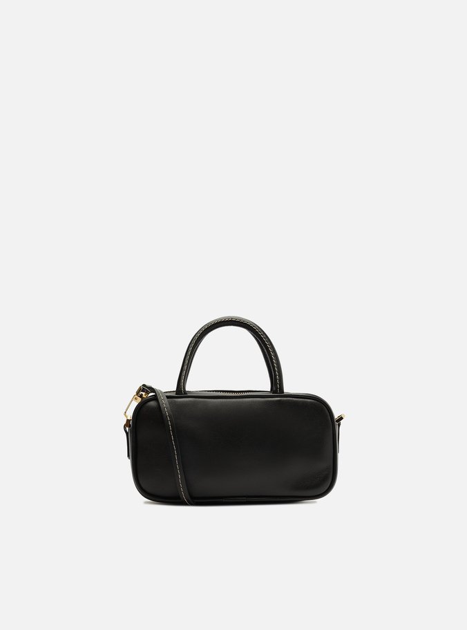 Bolsa Tiracolo Preta Couro Bead ZZ Pequena