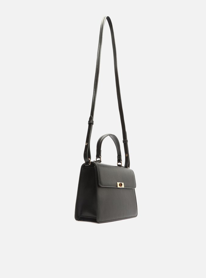 Bolsa Tote Preta Quadrada Pequena