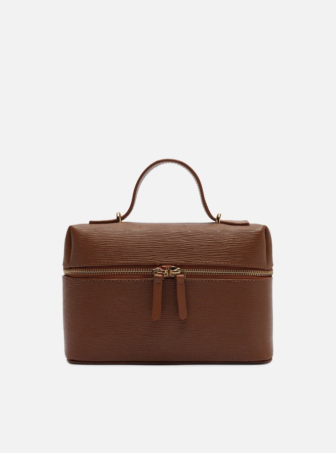 Bolsa Tiracolo Marrom Couro Média
