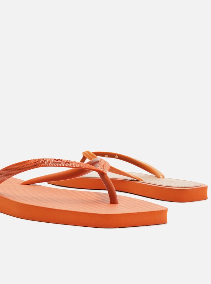 Chinelo de Dedo Laranja Básico Square Brizza