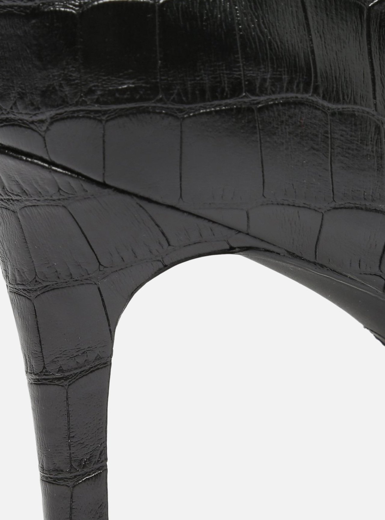Bota Preta Croco Cano Longo Salto Fino — foto 7